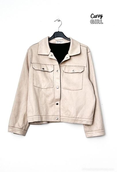 Picture of CURVY GIRL 2 TONE SUEDE JACKET